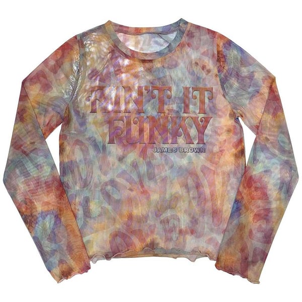James Brown Womens/Ladies Funky Mesh Long-Sleeved Crop Top