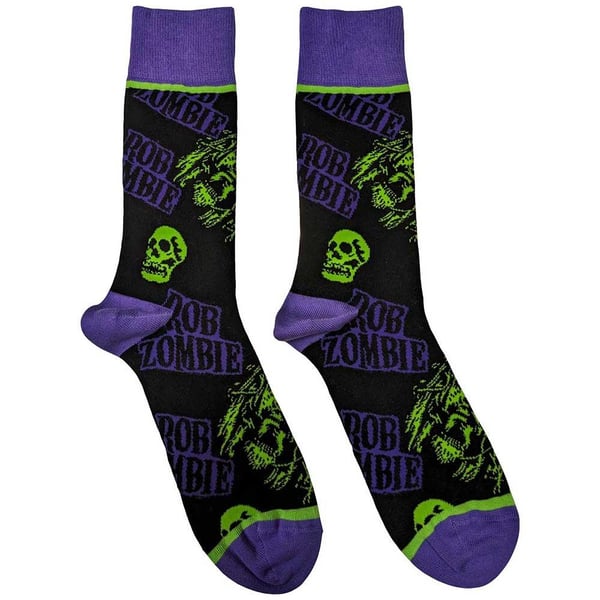 Rob Zombie Unisex Vuxen Dödskalle Ansikte Strumpor