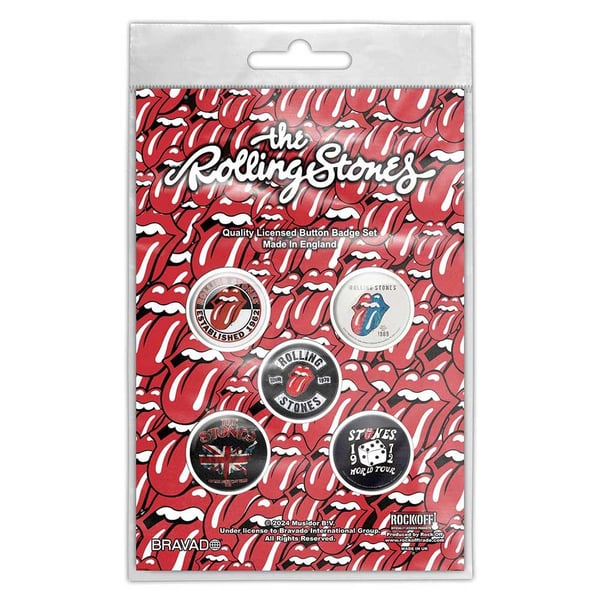 The Rolling Stones Tour Collection Badge Set (Pack of 5)