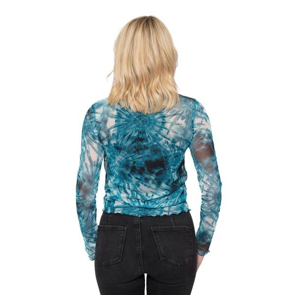 David Bowie Womens/Ladies Live & Well Mesh Long-Sleeved Crop Top