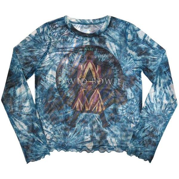 David Bowie Womens/Ladies Live & Well Mesh Long-Sleeved Crop Top