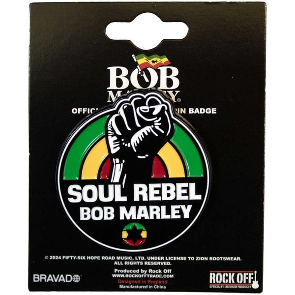 Bob Marley Soul Rebel Badge