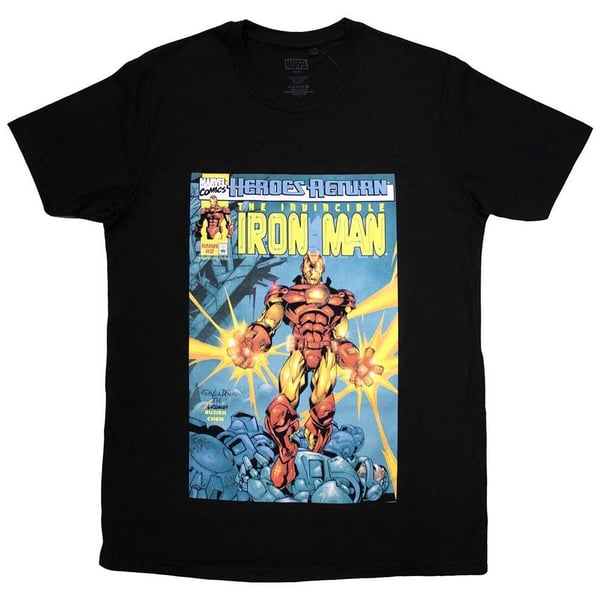 Iron Man Unisex Aikuisten Voittamaton Sarjakuvan Kansi T-paita
