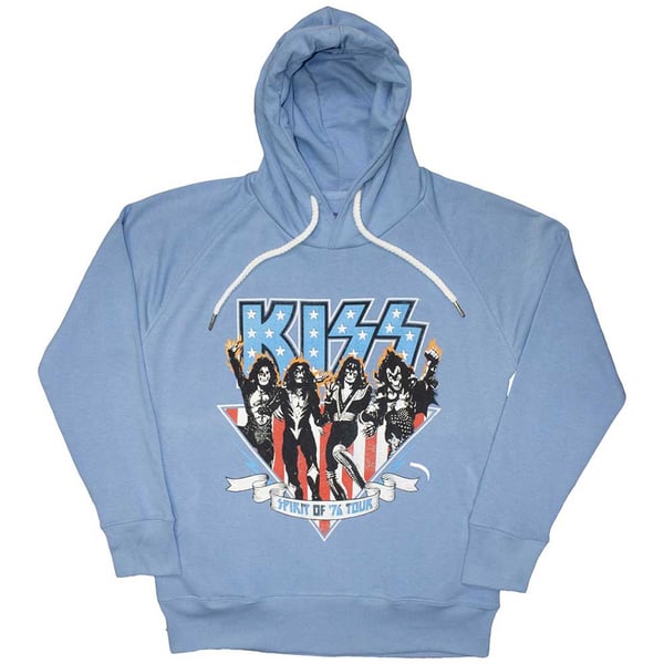 Kiss Unisex Aikuisten Americana Selkäpainatuksella Huppari Kiss Unisex Aikuisten Americana Selkäpainatuksella Huppari