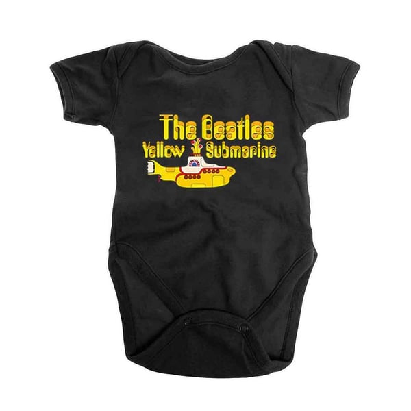 The Beatles Toddler Yellow Submarine Logo Babygrow