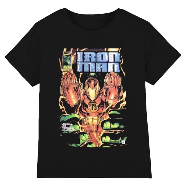 Iron Man Unisex Aikuisten Iron Man Nyrkki Sarjakuvan Kansi T-paita