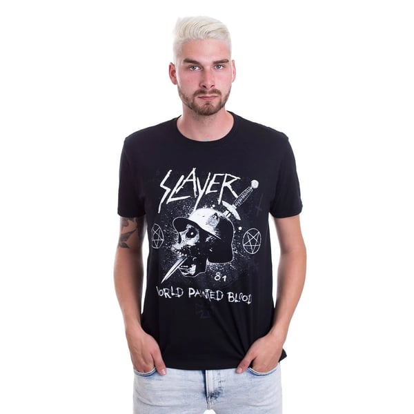 Slayer Unisex aikuisten World Painted Blood Dagger Skull T-paita