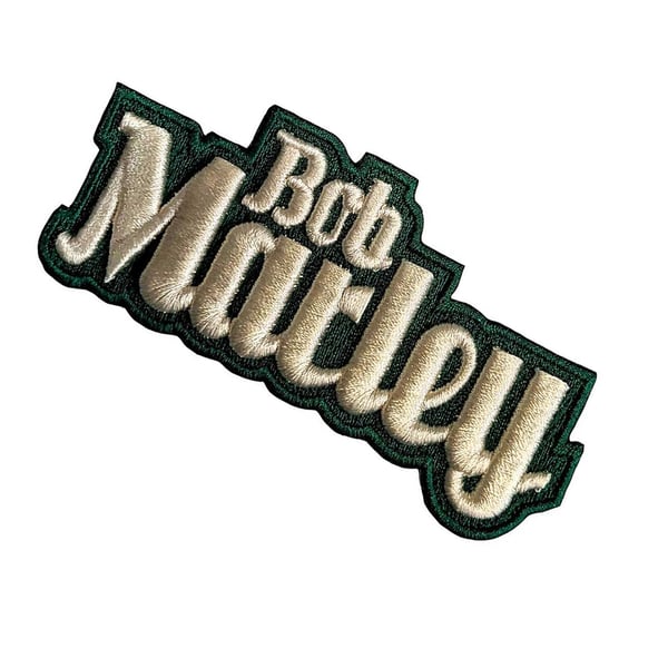 Bob Marley Woven Text Logo Iron On Patch