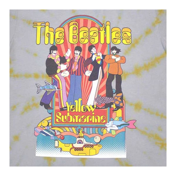 The Beatles Unisex Adult Yellow Submarine Band & Fish T-Shirt
