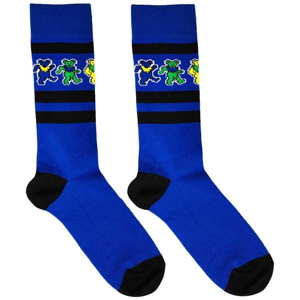Grateful Dead Unisex Adult Dancing Bear Strip Socks