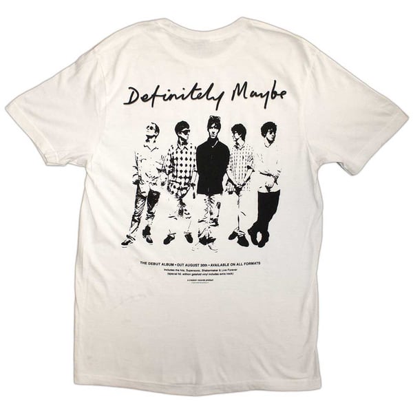 Oasis Unisex Adult Definitely Maybe Promo Back Print T-Shirt