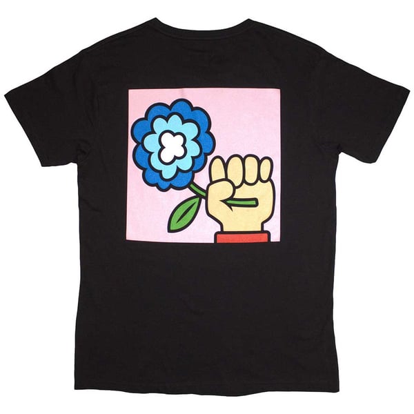 Idles Unisex Vuxen Tecknad Blomma Ryggtryck T-shirt