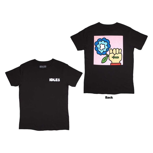 Idles Unisex Vuxen Tecknad Blomma Ryggtryck T-shirt