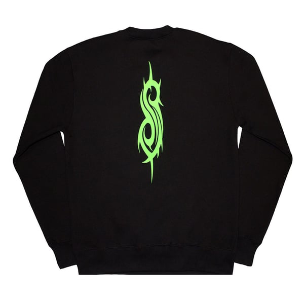 Slipknot Unisex Aikuisten Vihreä Demon Selkäpainatus Ylisuuri Collegepaita