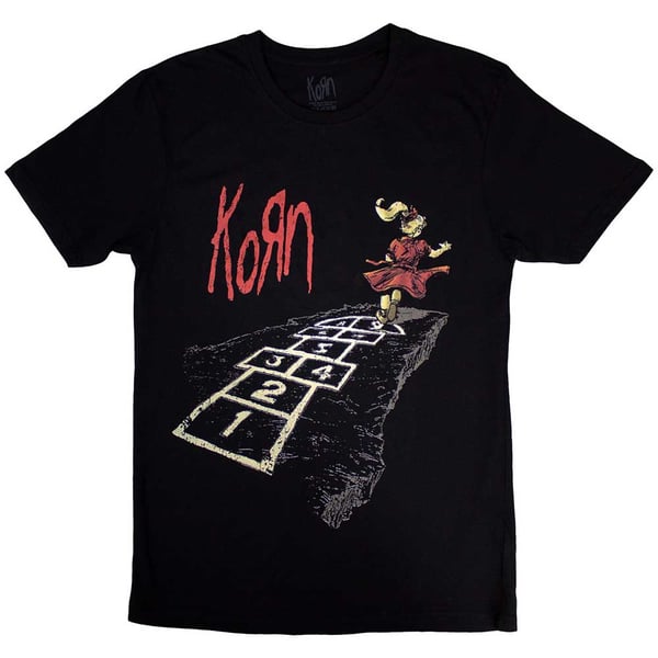 Korn Unisex Adult Follow The Leader Hopscotch Back Print T-Shirt