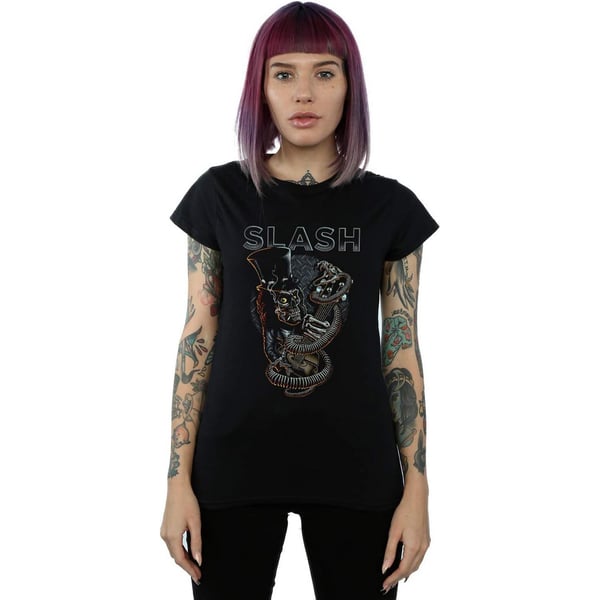 Slash Unisex Vuxen Dödskalle Gitarr Orm T-Shirt
