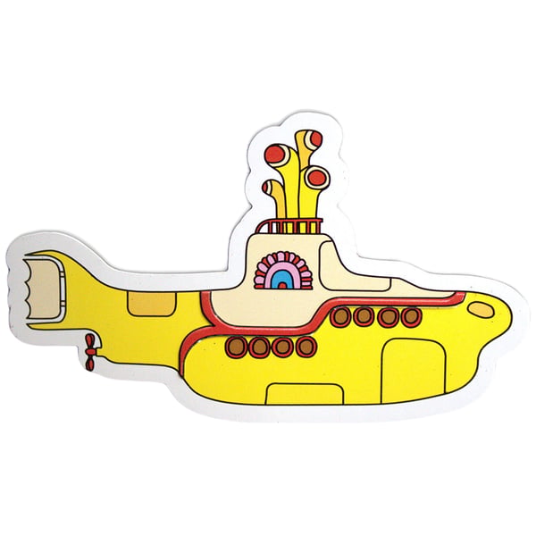 The Beatles Yellow Submarine präglad kylskåpsmagnet The Beatles Yellow Submarine präglad kylskåpsmagnet