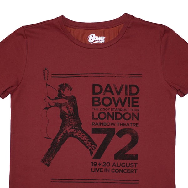 David Bowie Womens/Ladies Rainbow Theatre T-Shirt
