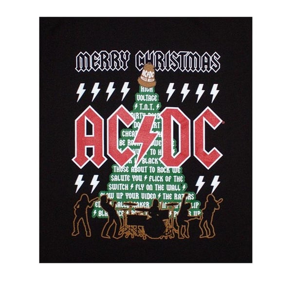 AC/DC Unisex Adult Merry Christmas T-Shirt