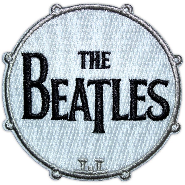 The Beatles Woven Drum Logo Iron On Patch