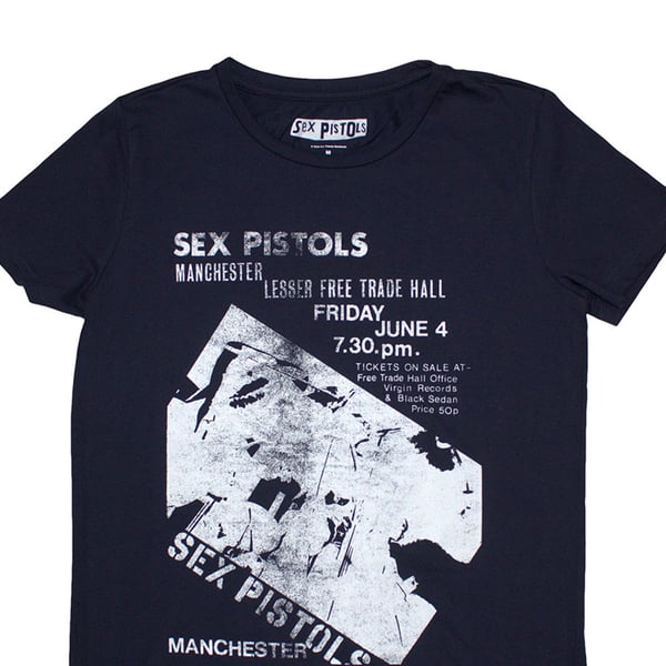 Sex Pistols Womens/Ladies Manchester Flyer T-Shirt