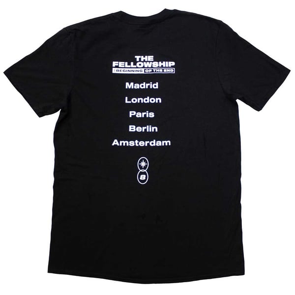 ATEEZ Unisex Adult Fellowship Tour Euro Logo Back Print T-Shirt
