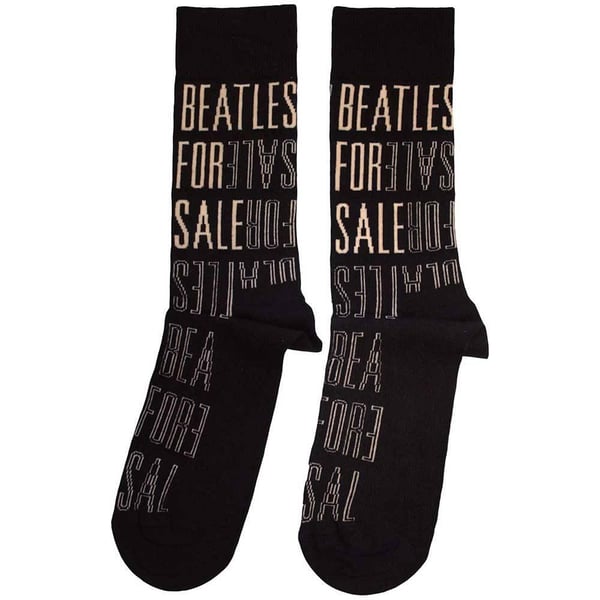The Beatles Unisex Adult For Sale Text Outlines Repeat Socks