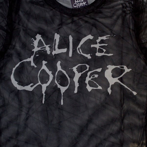 Alice Cooper Womens/Ladies Dripping Logo Mesh Crop Top