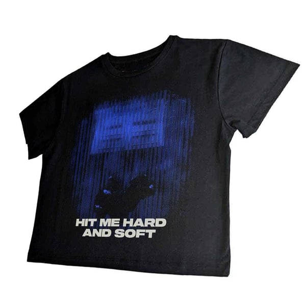Billie Eilish Womens/Ladies Hit Me Hard And Soft Lines Crop Top