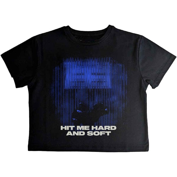 Billie Eilish Womens/Ladies Hit Me Hard And Soft Lines Crop Top