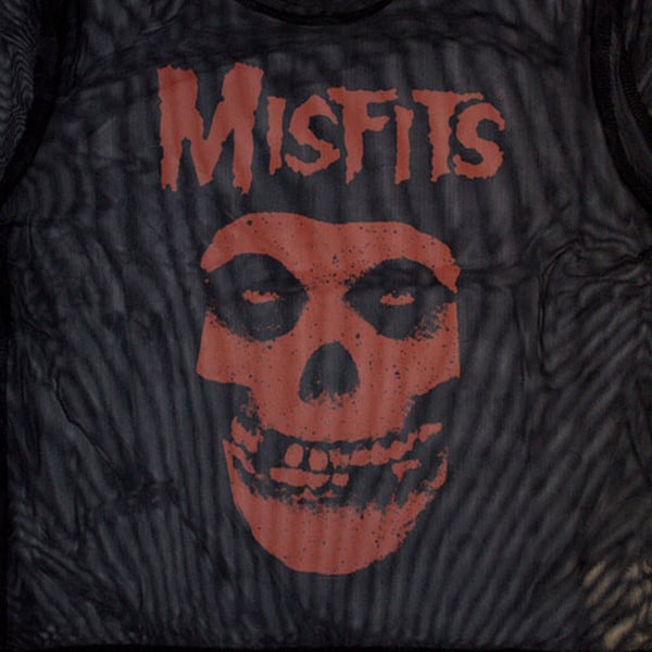Misfits Womens/Ladies Skull Mesh Logo Crop Top