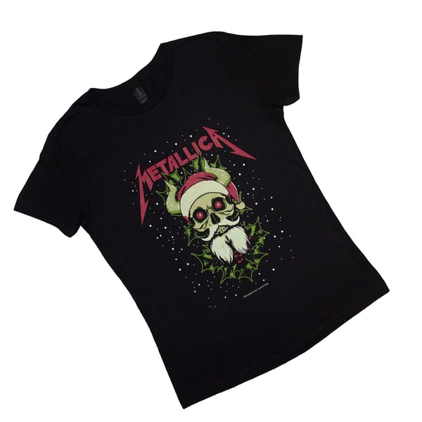 Metallica Womens/Ladies Santa Horns T-Shirt
