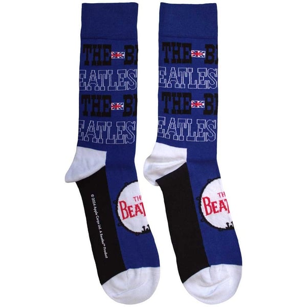 The Beatles Unisex Adult Budokan Poster & Drum Logo Socks