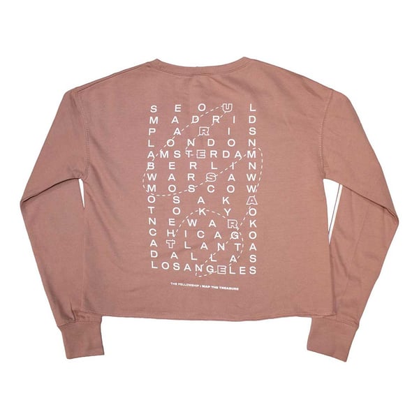 ATEEZ Unisex Adult Fellowship Map The Treasure Crop Back Print Sweatshirt
