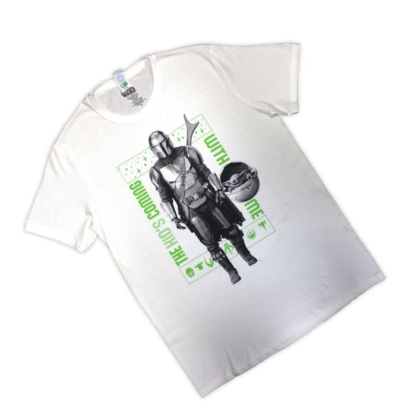 Star Wars The Mandalorian Unisex Aikuisten The Kids´s Coming With Me T-paita