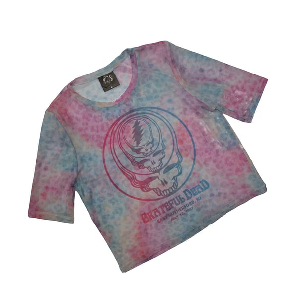 Grateful Dead Womens/Ladies Concentric Skulls Crop Top