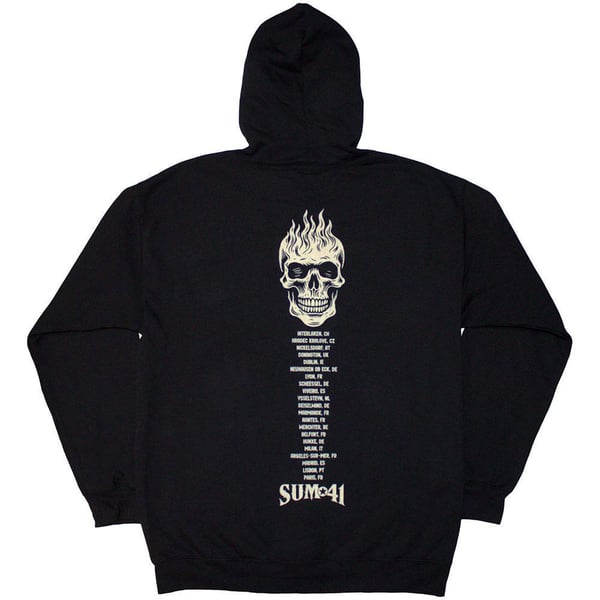 Sum 41 Unisex Aikuisten Tour ´24 Taskulogo Selkäpainatus Täysvetoketjuhuppari