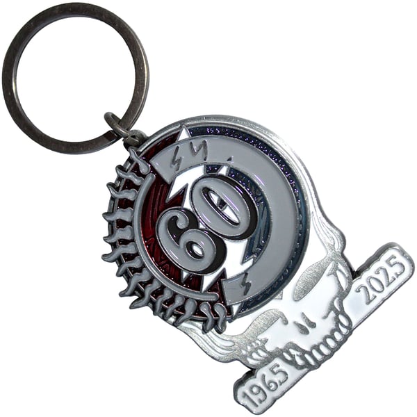 Grateful Dead Skull 60th Anniversary Keyring