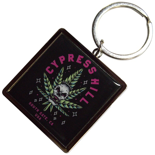 Cypress Hill Leaf Skull Keyring