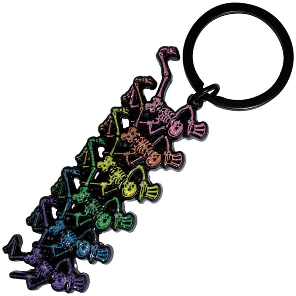 Grateful Dead Dancing Skeletons Keyring
