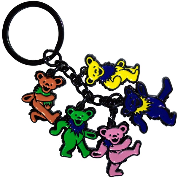Grateful Dead Dancing Bears Charms Keyring