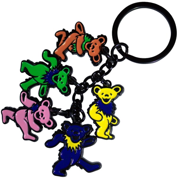 Grateful Dead Dancing Bears Charms Keyring