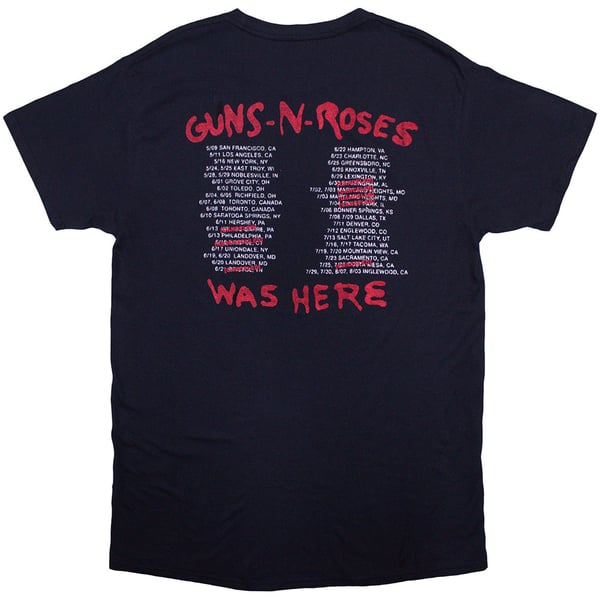 Guns N Roses Unisex Vuxen Was Here Ryggtryck T-Shirt