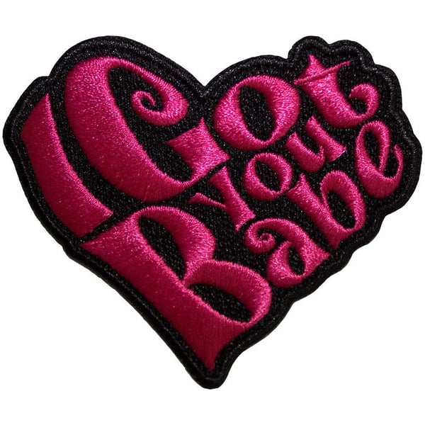 Sonny & Cher I Got You Babe Heart Iron On Patch