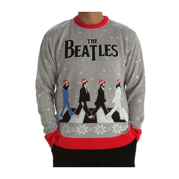 The Beatles Unisex Aikuisten Drop T Abbey Road Joulu Collegepaita