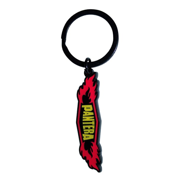 Pantera Flames Keyring