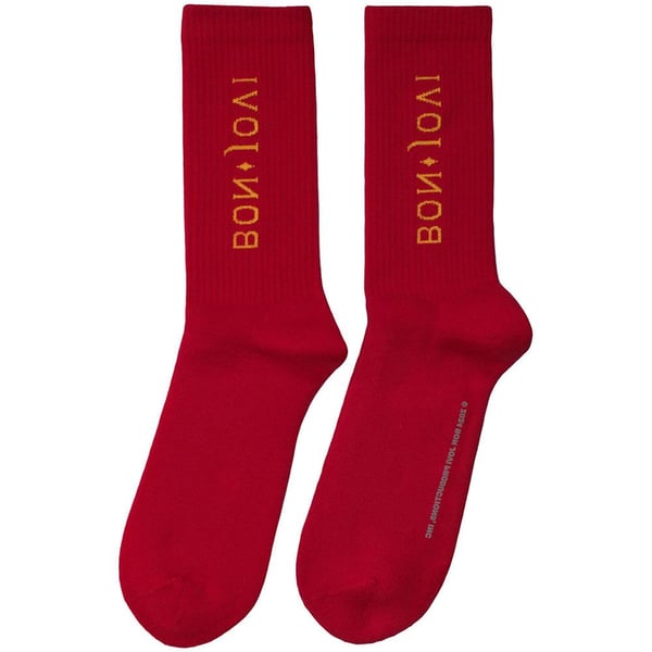 Bon Jovi Unisex Vuxen Frottéstrumpor med Logotyp