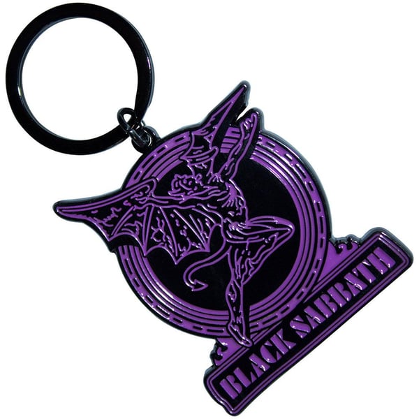 Black Sabbath Purple Daemon Emblem Keyring