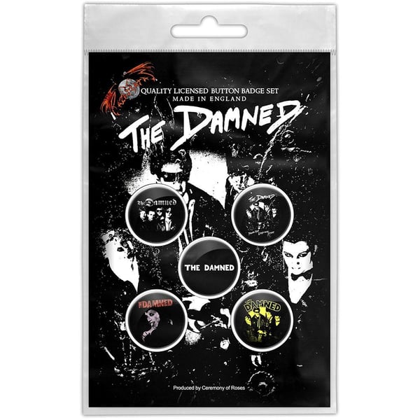 The Damned Young Hot Loud And Stiff Badge Set (Pack of 5)