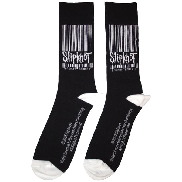 Slipknot Unisex Adult Stretched Barcode Logo Socks